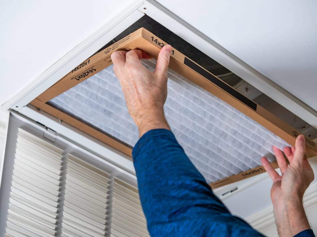 Change the filter to keep smells from coming through vents.