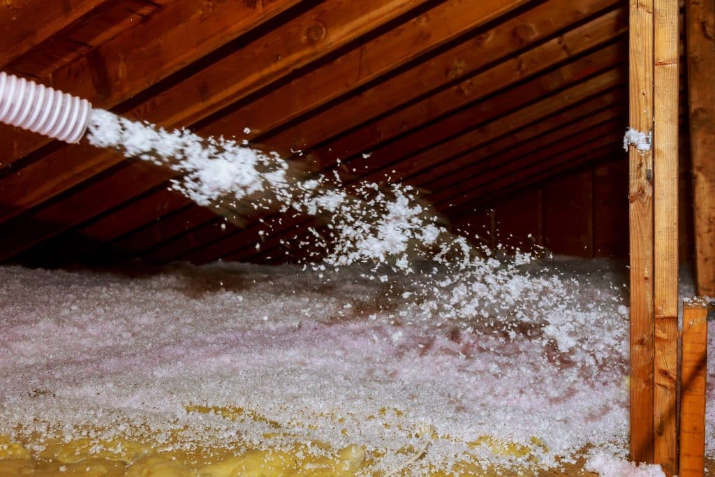 Spray foam attic insulation