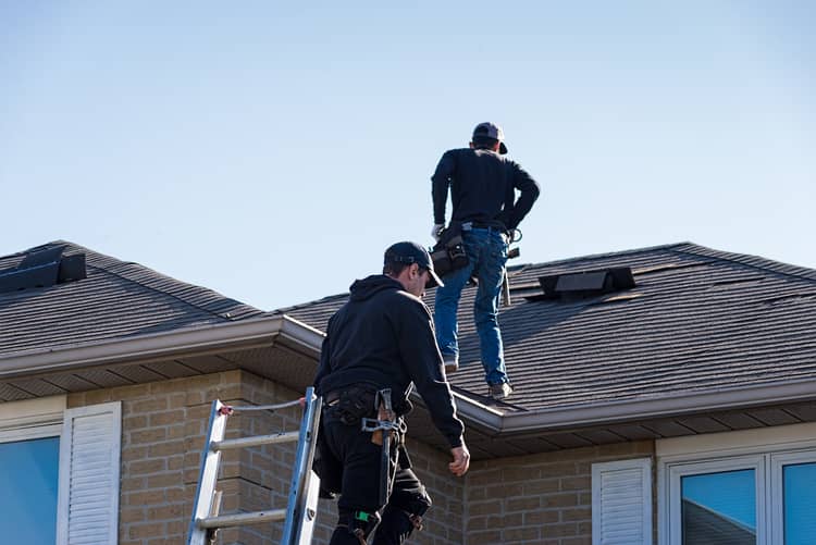 Roof inspection as part of home inspection.