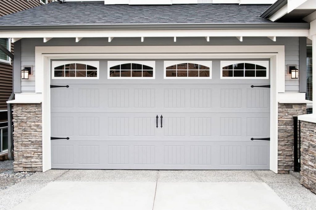 Fancy metal garage door upgrade.