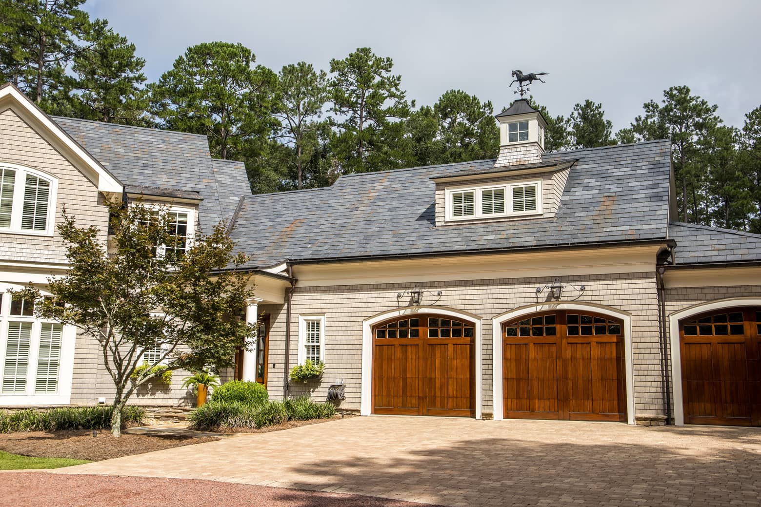 Wooden garage doors