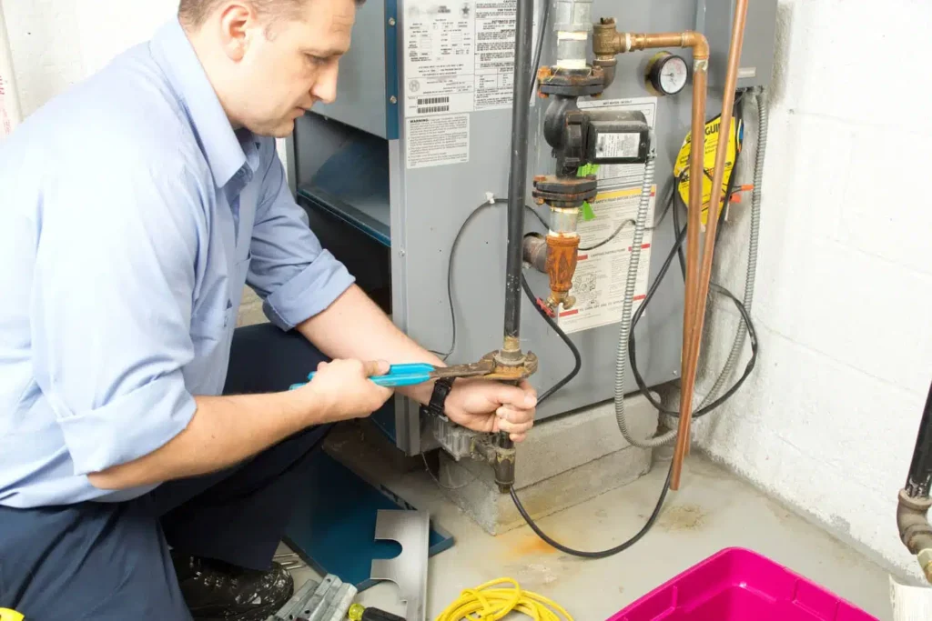 Always hire a heating contractor to replace your furnace. 