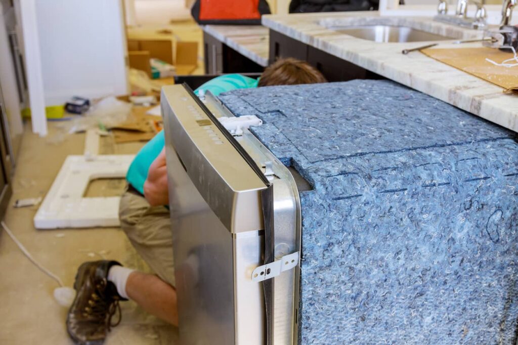 Installing a dishwasher can be done by a few different licensed professionals.