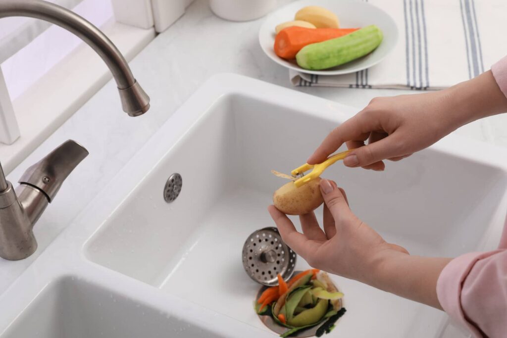 Do not put peels down the sink. It will cause your disposal to start humming.