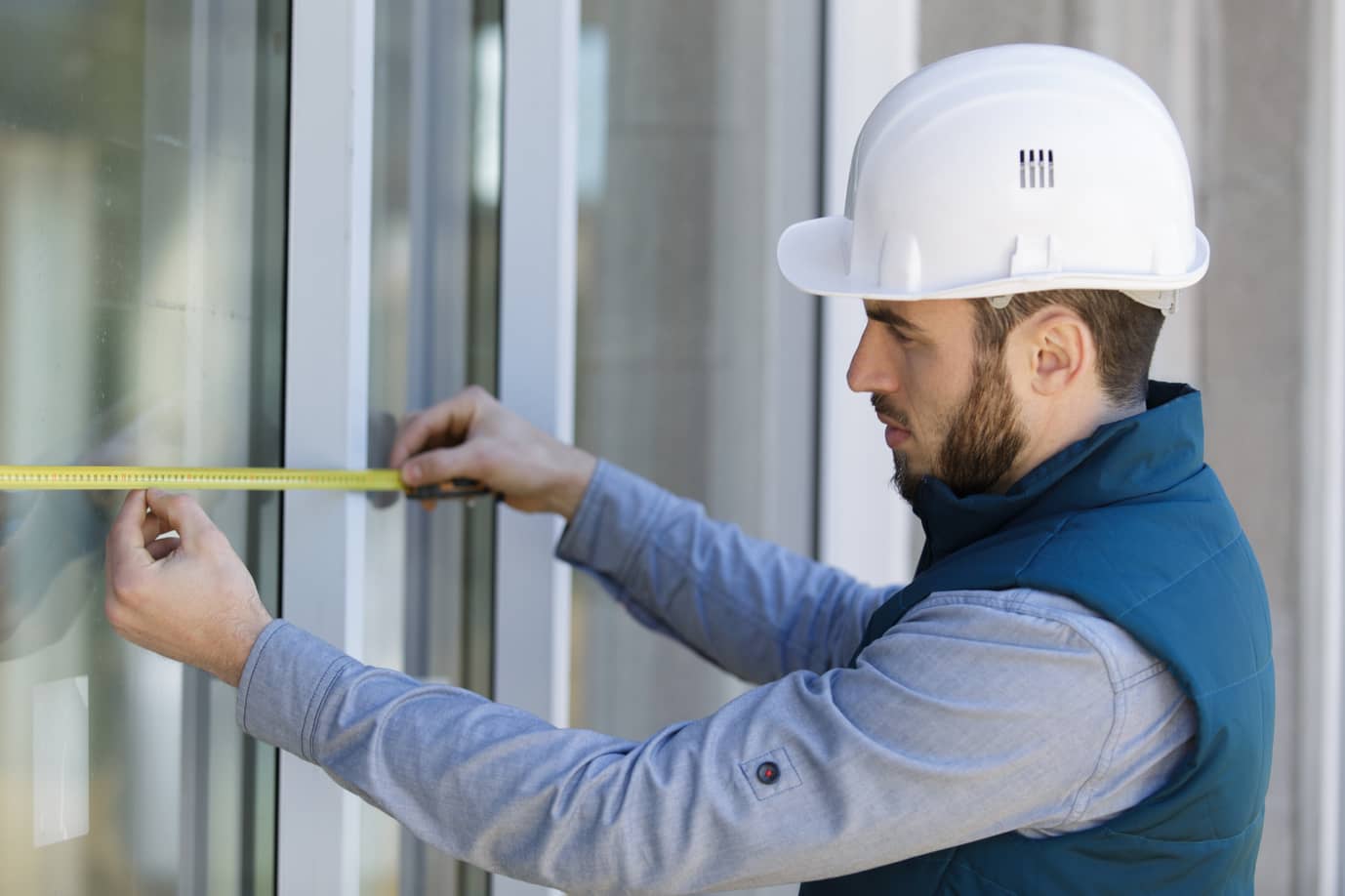 Measuring a patio door takes a lot of patience and requires a precise measurement reading.