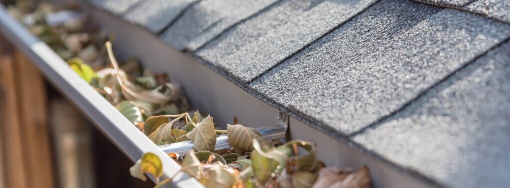 Standard roofing shingles on a home. 