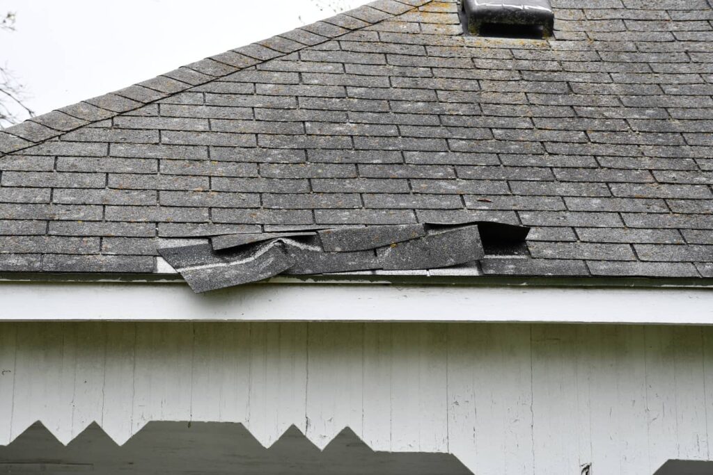 Old roof can lower value of home.