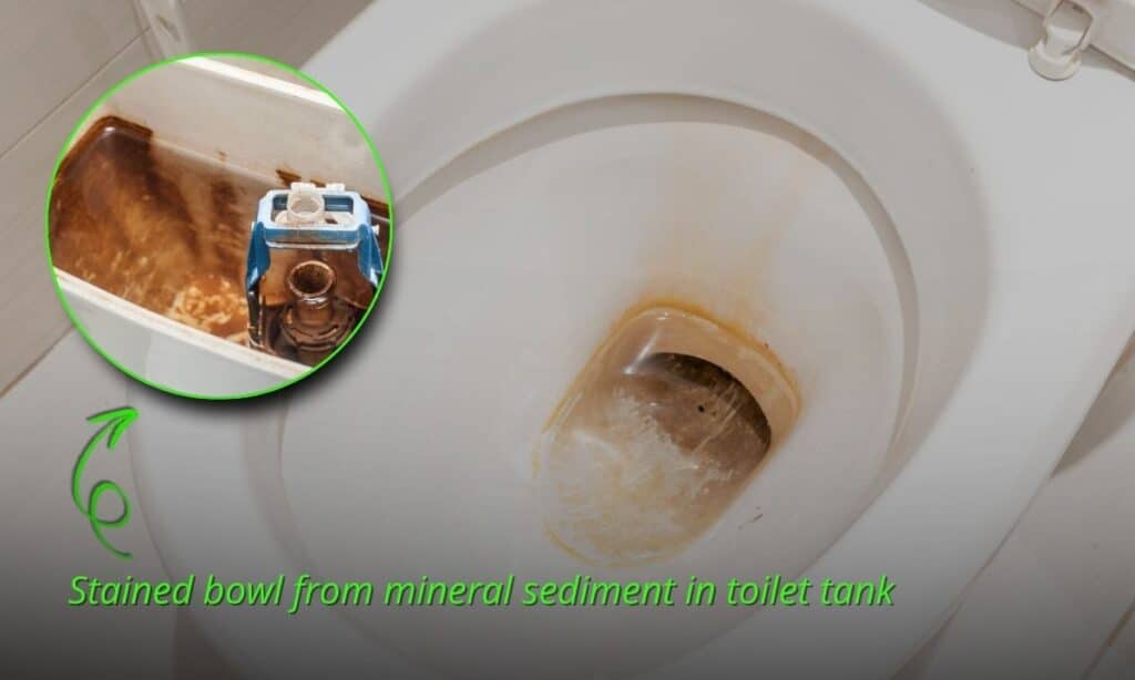common cause easy fix for brown toilet water