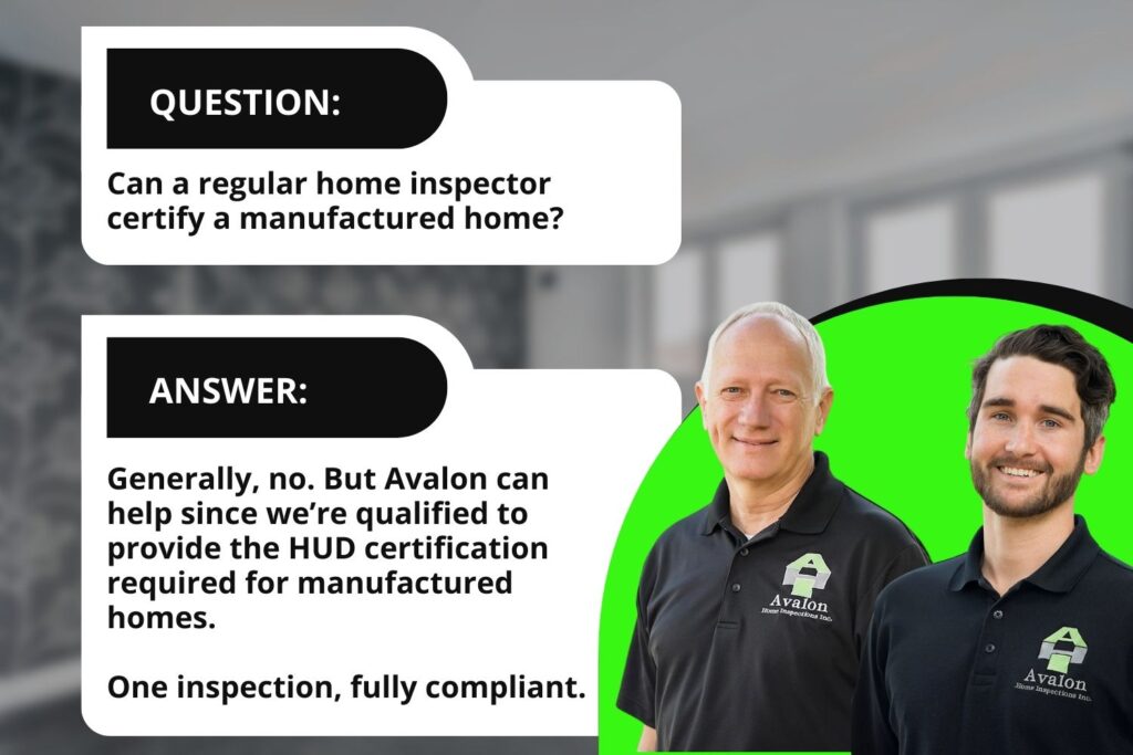 manufactured home certification and inspection steps