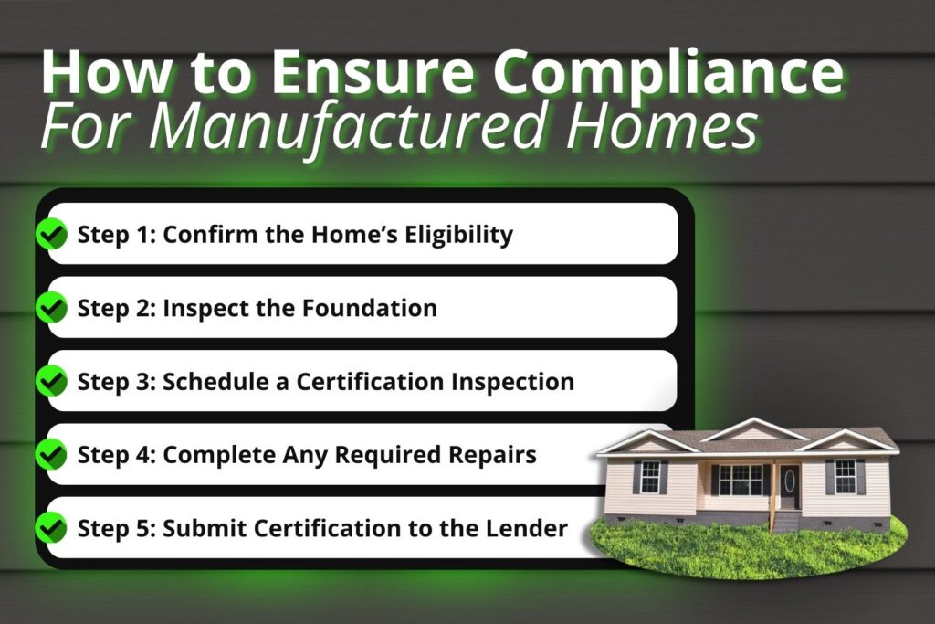 steps for manufactured homes to get HUD compliance