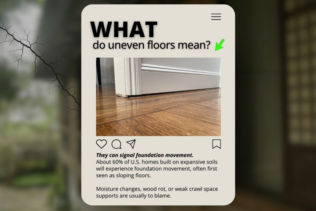 what uneven or sloping floor can mean for your house foundation