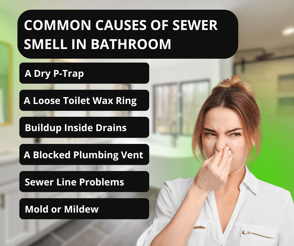 common causes of sewer smell in bathroom